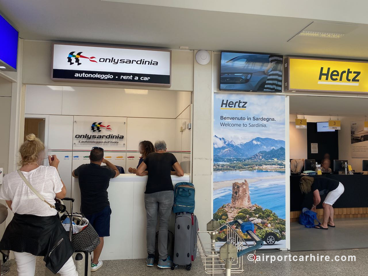 Hertz Car Hire Desk Olbia Airport Sardinia